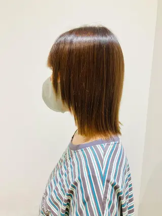 ミディアム 折本 沙織のヘアスタイル