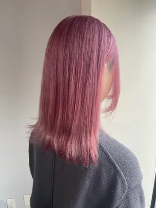 セミロング カラー レイヤー/ハイトーン カラー/SHISEIのヘアスタイル