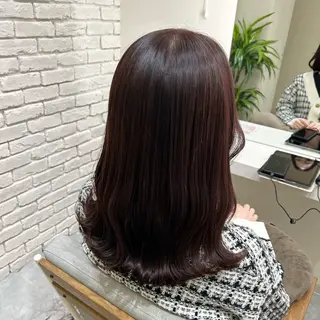 セミロング カラー ヘアアレンジ 髪質改善&艶感カラー 🪄岡井美結のヘアスタイル