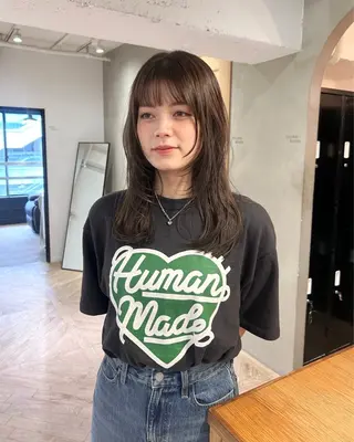 セミロング レイヤーカット/暖色 カラー/mao🎀のヘアスタイル