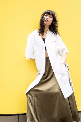 セミロング 江崎 わか子のヘアスタイル