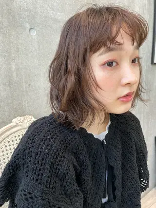 ミディアム パーマ Of　HAIR所属・外山 なつ美のヘアスタイル