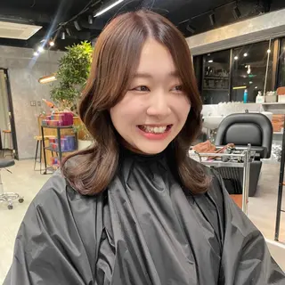 ミディアム カラー 宮城 ほのかのヘアスタイル