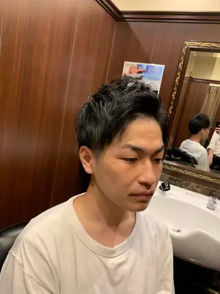 ショート メンズ ヒロ銀座 バーバーショップ神楽坂所属・ひらお あおとのヘアスタイル