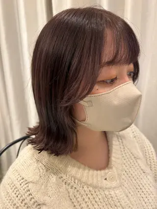 ミディアム カラー ヘアアレンジ 青栁 穂香のヘアスタイル