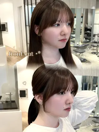 ロング 西田 美侑/カットモデルのヘアスタイル