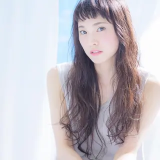 ロング カラー パーマ やまだ まいのヘアスタイル