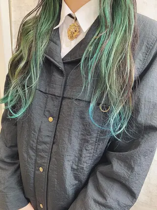 ロング カラー ハイトーンカラー RYUのヘアスタイル