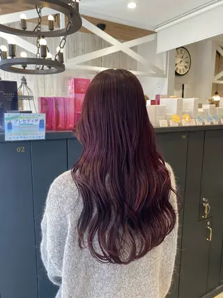 ロング カラー 柴田 枝利子のヘアスタイル