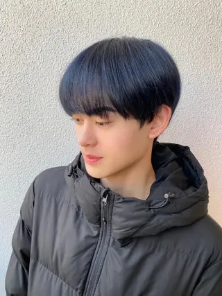 ミディアム カラー メンズ 柳澤 和也のヘアスタイル