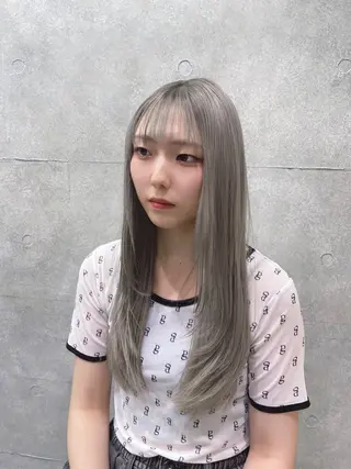 ロング カラー 韓国レイヤー/透明感 /髪質改善/アジキのヘアスタイル