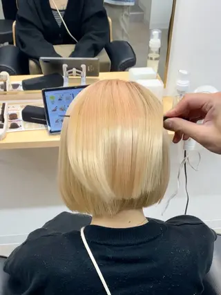 ミディアム カラー 当日予約🆗ショート /ハイライト/松本のヘアスタイル