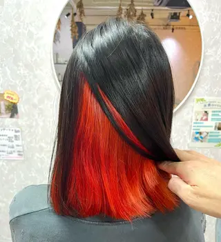 ミディアム カラー 池田 真衣のヘアスタイル