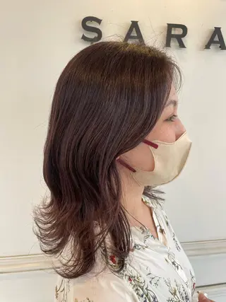セミロング SARA古賀店 かすみ🐬🩵のヘアスタイル