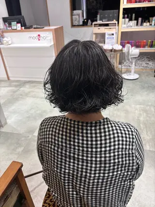 ミディアム パーマ 菅原 佑月のヘアスタイル
