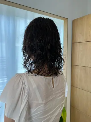 ミディアム パーマ ミディアムパーマ /癖毛パーマのヘアスタイル