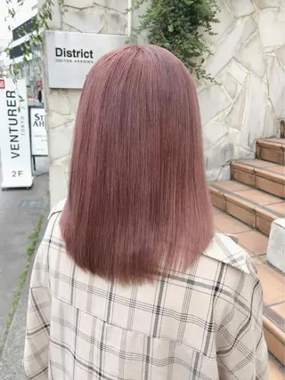 セミロング カラー 🧸ミルクティー🧸 kousei🧸のヘアスタイル