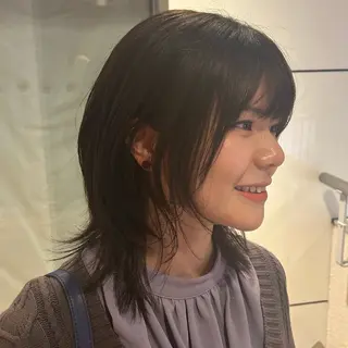 ミディアム カラー ヘアアレンジ 🍓女性専用サロン/ こころ🍓のヘアスタイル