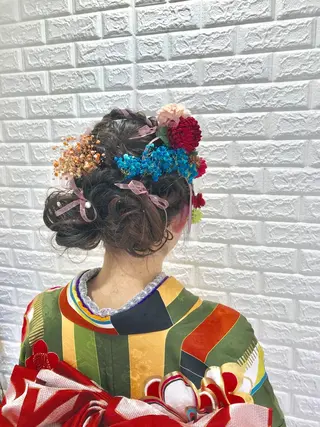 セミロング ヘアアレンジ D.log 大和西大寺店所属・川崎 雅大のヘアスタイル