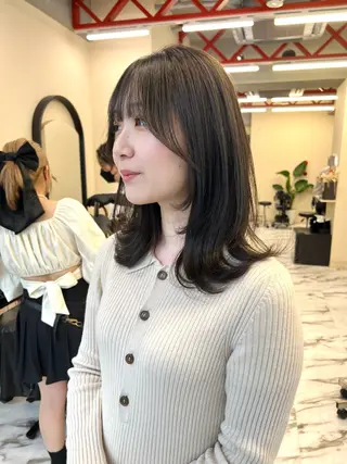 セミロング カラー レイヤー/透明感 🍃鈴木裕介のヘアスタイル