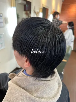 ショート カラー パーマ メンズ インナーカラー指名 No.1菊池柊真のヘアスタイル