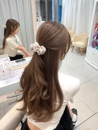 ロング 💗ブリーチなし 透け感💗徳井はやとのヘアスタイル