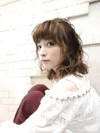 ミディアム まつパ・ヘアセット ♡Chinami♡のマツエク・マツパデザイン