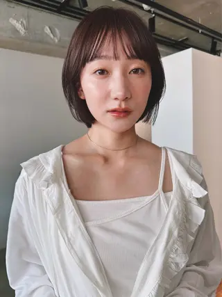 ショート カラー パーマ 🫧小顔×似合わせ× 透明感カラー🫧のヘアスタイル