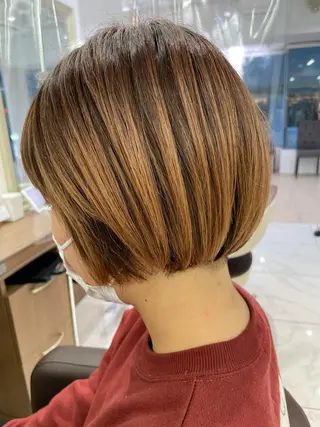 ショート パーマ 福島成美/髪質改善 縮毛矯正/カラーのヘアスタイル