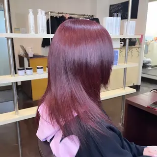 ミディアム カラー 編み込みエクステ/ ハイトーン りょすけのヘアスタイル