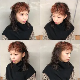 ミディアム カラー パーマ ヘアアレンジ BRUNTJET所属・MAEDA MADOKAのヘアスタイル