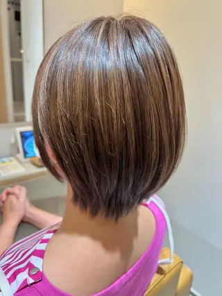 ショート カラー 縮毛矯正×艶カラー /中村勇太のヘアスタイル