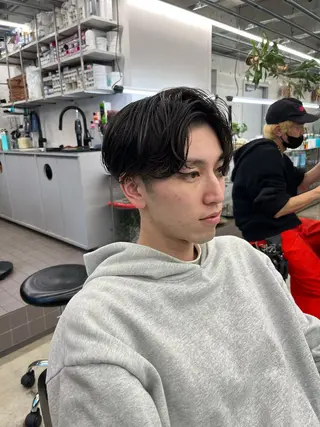 ショート パーマ ダブルカラー/ ケアブリーチ/クニトのヘアスタイル