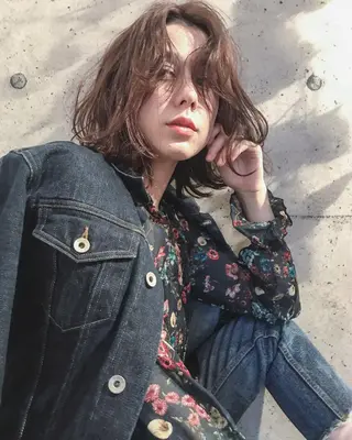 ミディアム カラー ショート/レイヤー なら石井知希のヘアスタイル