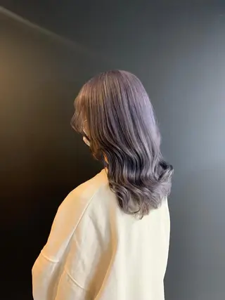 セミロング カラー ヘアアレンジ 🦋韓国ヘア 坂本 菜摘🦋のヘアスタイル