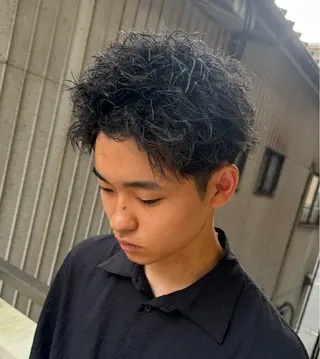ショート パーマ メンズ FADE&LINE小倉店所属・原田 尚満のヘアスタイル
