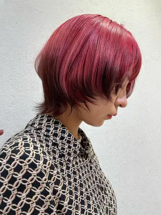 ショート カラー 似合わせ レイヤー須川のヘアスタイル