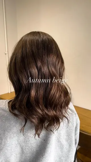 セミロング カラー オカベ ショウマのヘアスタイル