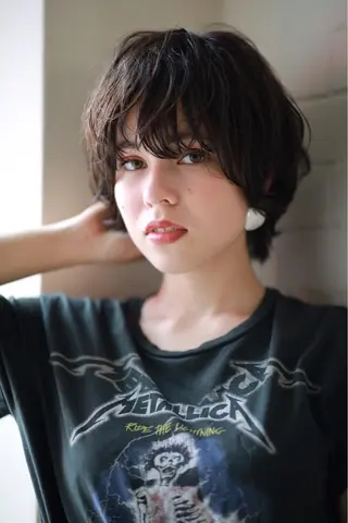 ショート カラー パーマ 近藤 亮太のヘアスタイル
