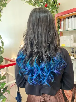 ロング ゆぴ☾‪/推しカラー /ハイトーンのヘアスタイル