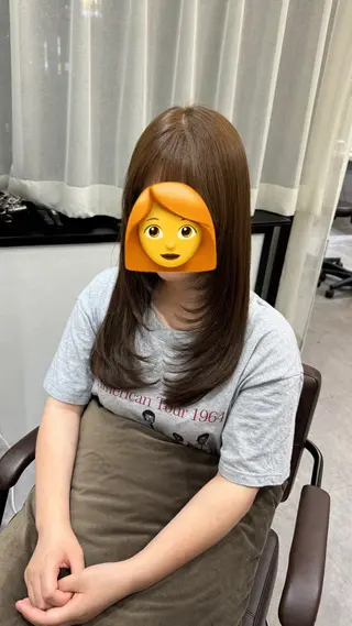 ロング 韓国風cut/ 縮毛矯正/正岡幹康のヘアスタイル