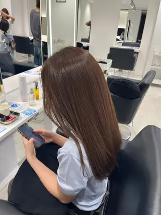 カラー やわらかカラー/ くす透け/aya🦙のヘアスタイル