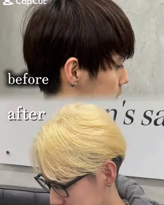 ミディアム 池田 駿のヘアスタイル