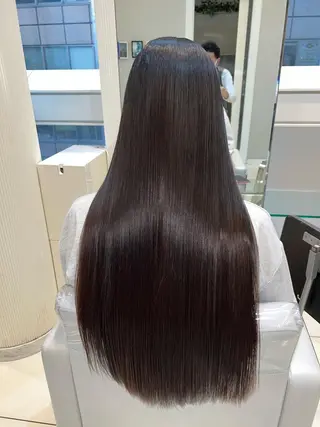 ロング 縮毛矯正/髪質改善/ ブリーチ/東陽町✨のヘアスタイル