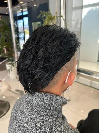 セミロング メンズカット¥0婦中 カットモデル大上聖矢のヘアスタイル