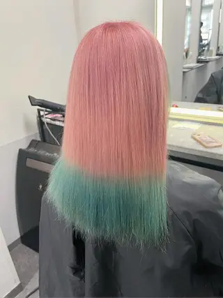 セミロング カラー 韓国ヘア🖤/透明感 shihoのヘアスタイル