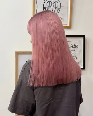 セミロング カラー 磯　亜由香 🌷ブリーチのヘアスタイル