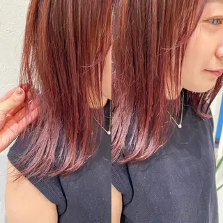 ミディアム カラー 韓国風デザイン 💐MIZUKI💐のヘアスタイル