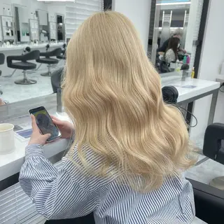 カラー ヘアアレンジ ロング 🫧柔らか透明感🫧 大人っぽヘア🛁🫧のヘアスタイル
