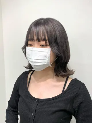 ミディアム カラー レイヤー ハイトーン 暖色⭐︎KANAKOのヘアスタイル